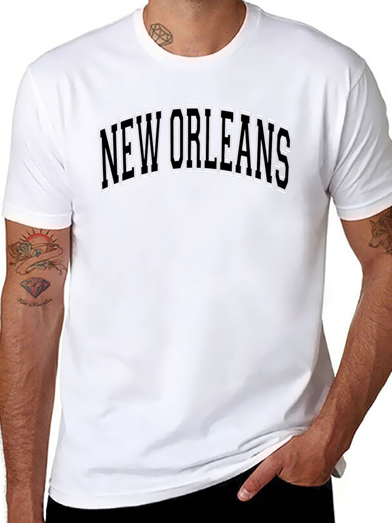 New Orleans Graphic Tee - Stylish Black T-Shirt