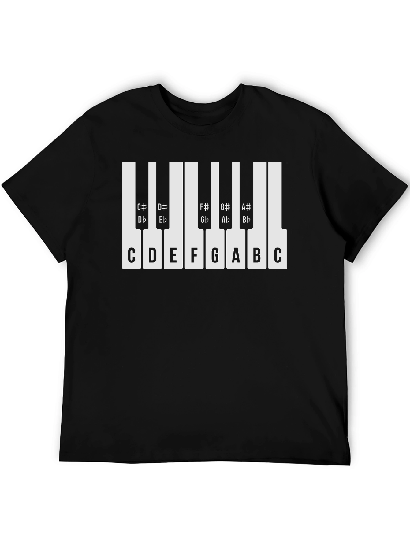 Musical Keyboard Notes T-Shirt