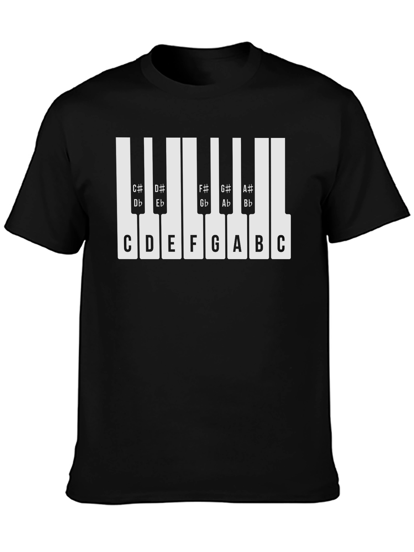 Musical Keyboard Notes T-Shirt