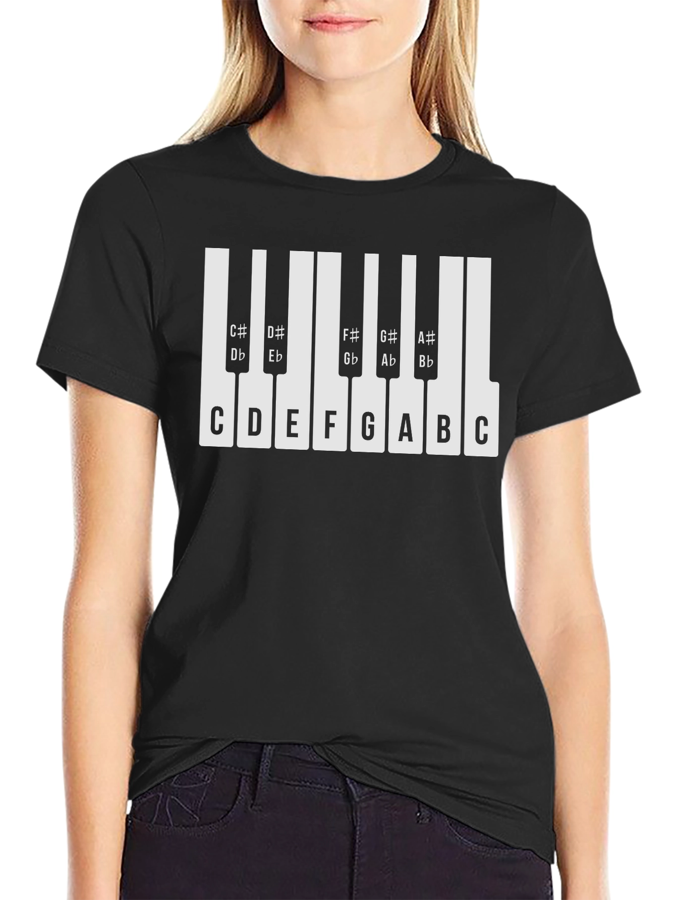Musical Keyboard Notes T-Shirt