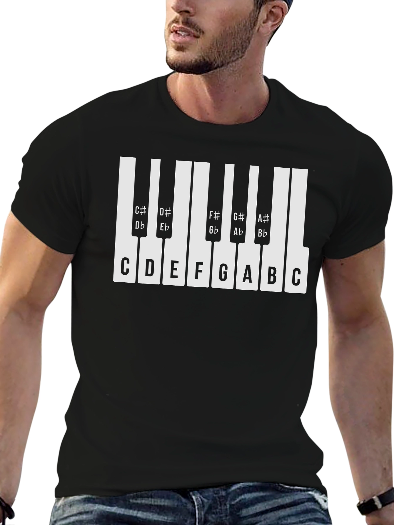 Musical Keyboard Notes T-Shirt