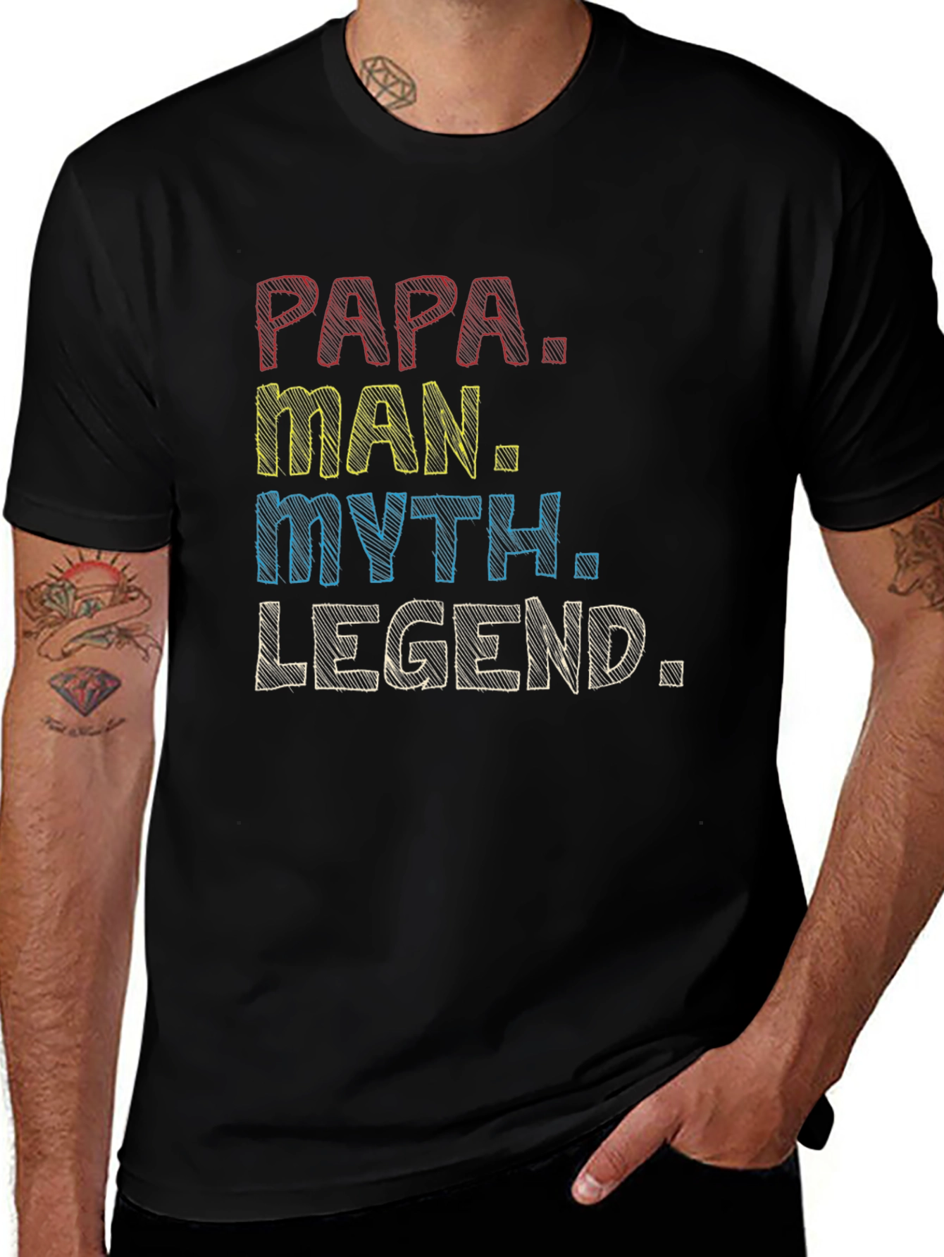 Papa Man Myth Legend Graphic Tee