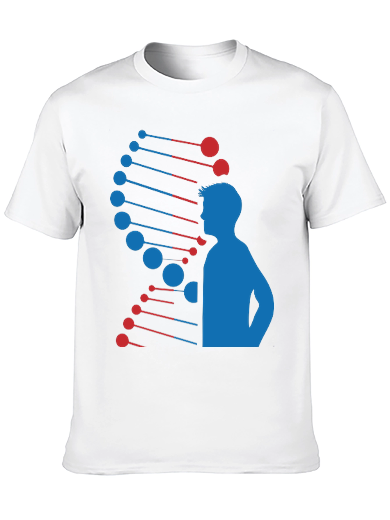 DNA Man Graphic Tee - Black Cotton Blend T-Shirt