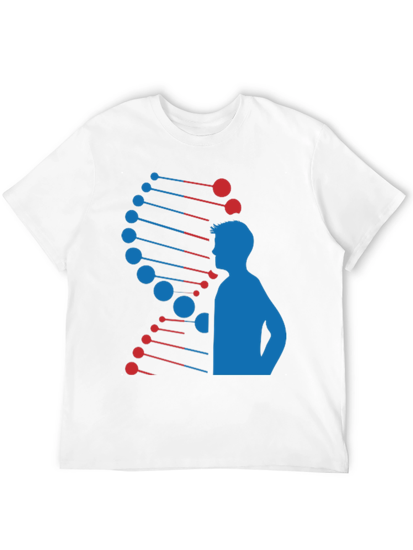 DNA Man Graphic Tee - Black Cotton Blend T-Shirt