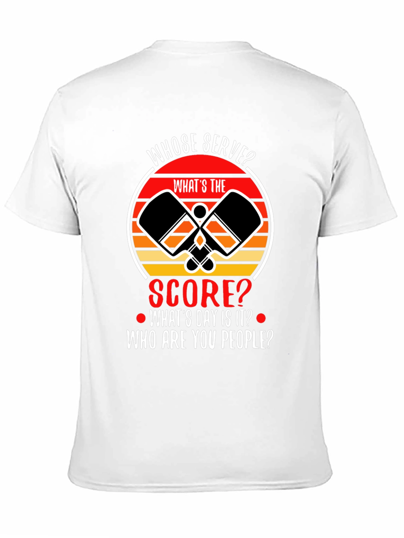 Pickleball T-Shirt: Whose Serve? Funny Pickleball Player Tee