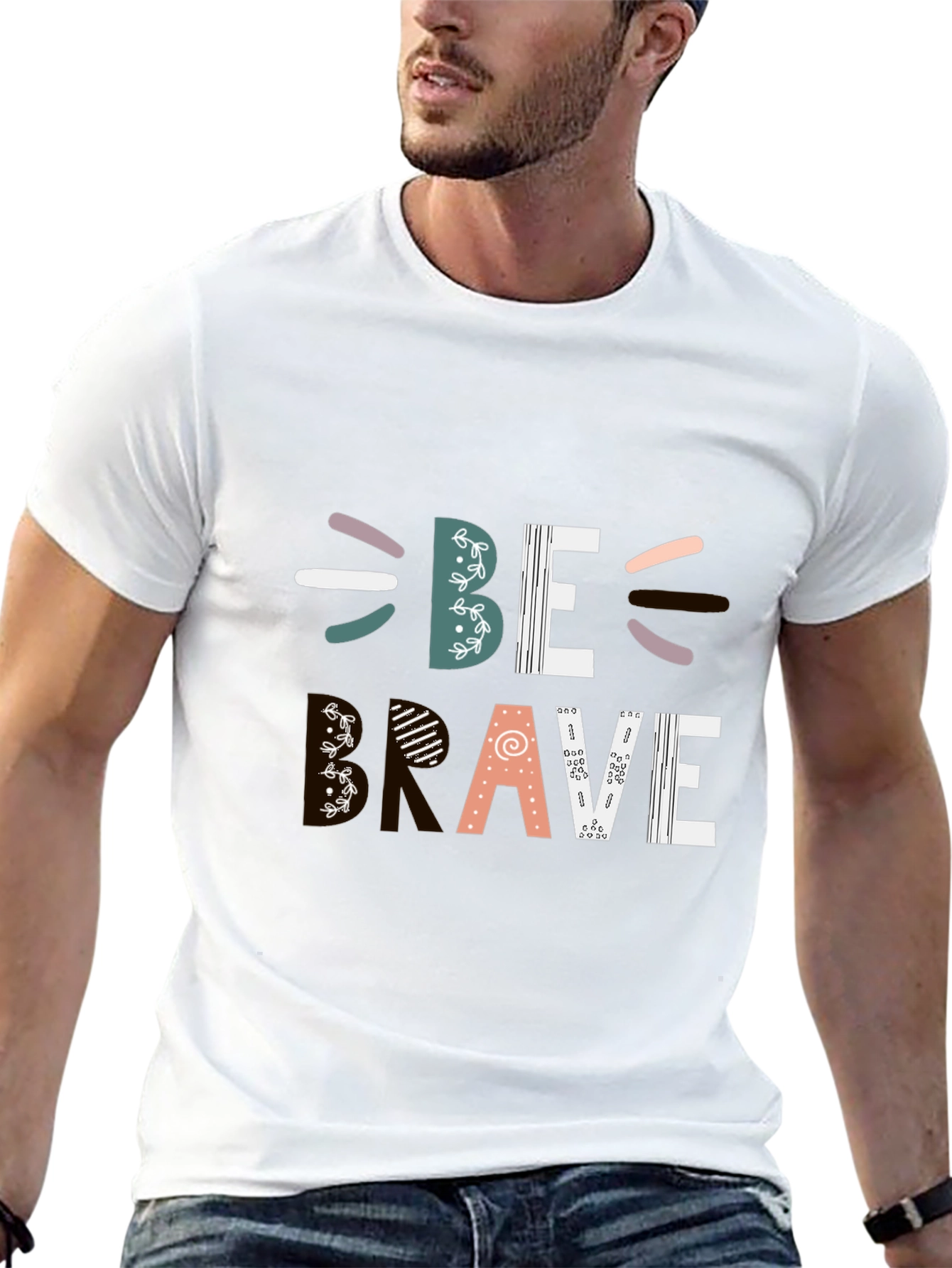 Be Brave Graphic Tee - Stylish Mens T-Shirt