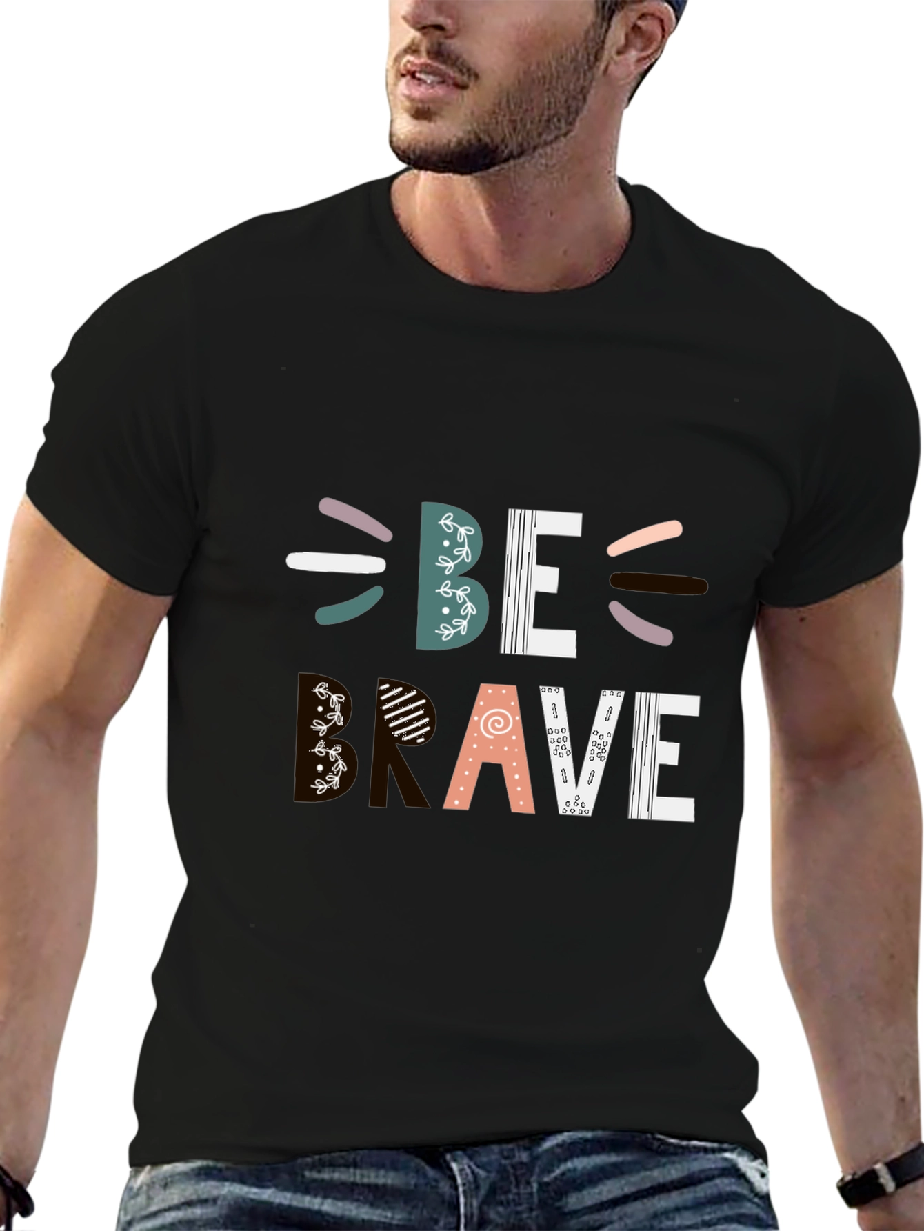 Be Brave Graphic Tee - Stylish Mens T-Shirt