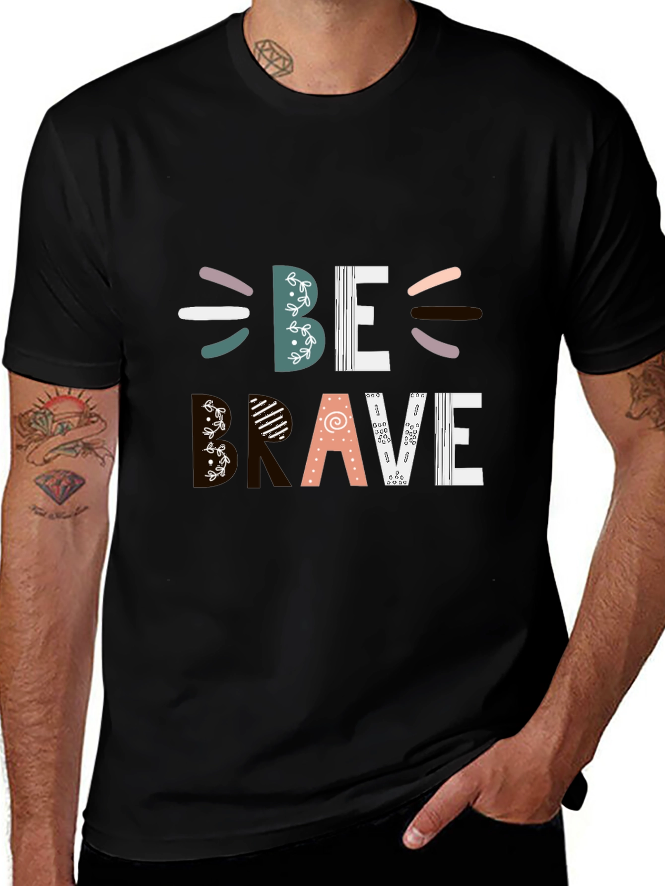 Be Brave Graphic Tee - Stylish Mens T-Shirt