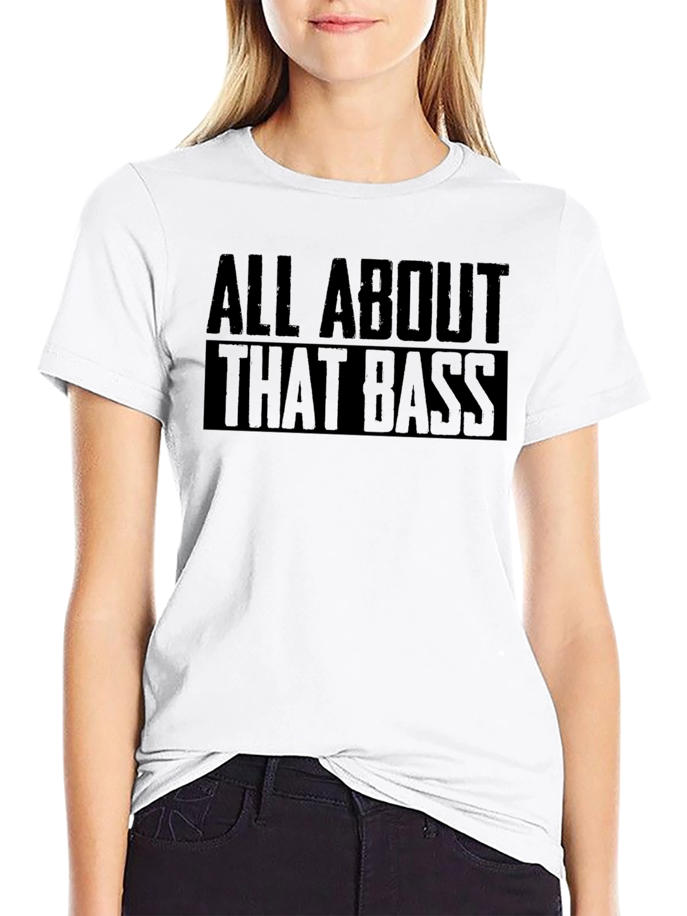 All About That Bass Black Graphic Tee