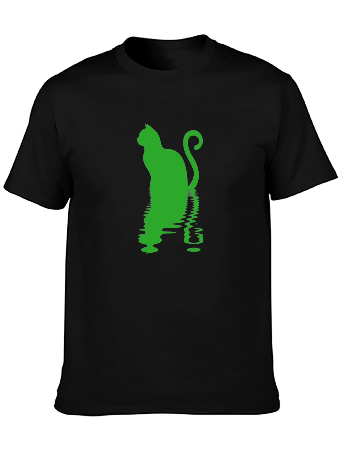Cool Cat Silhouette Reflective Print Tee