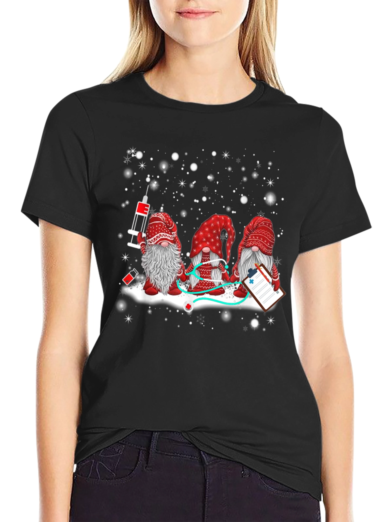Nurse Gnomes T-Shirt: Holiday Health Hero