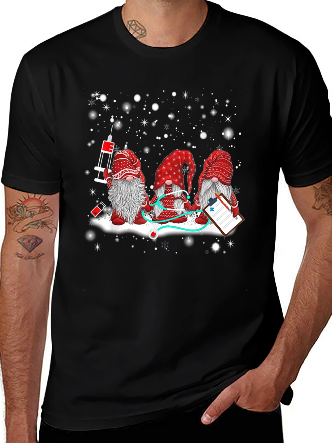 Nurse Gnomes T-Shirt: Holiday Health Hero