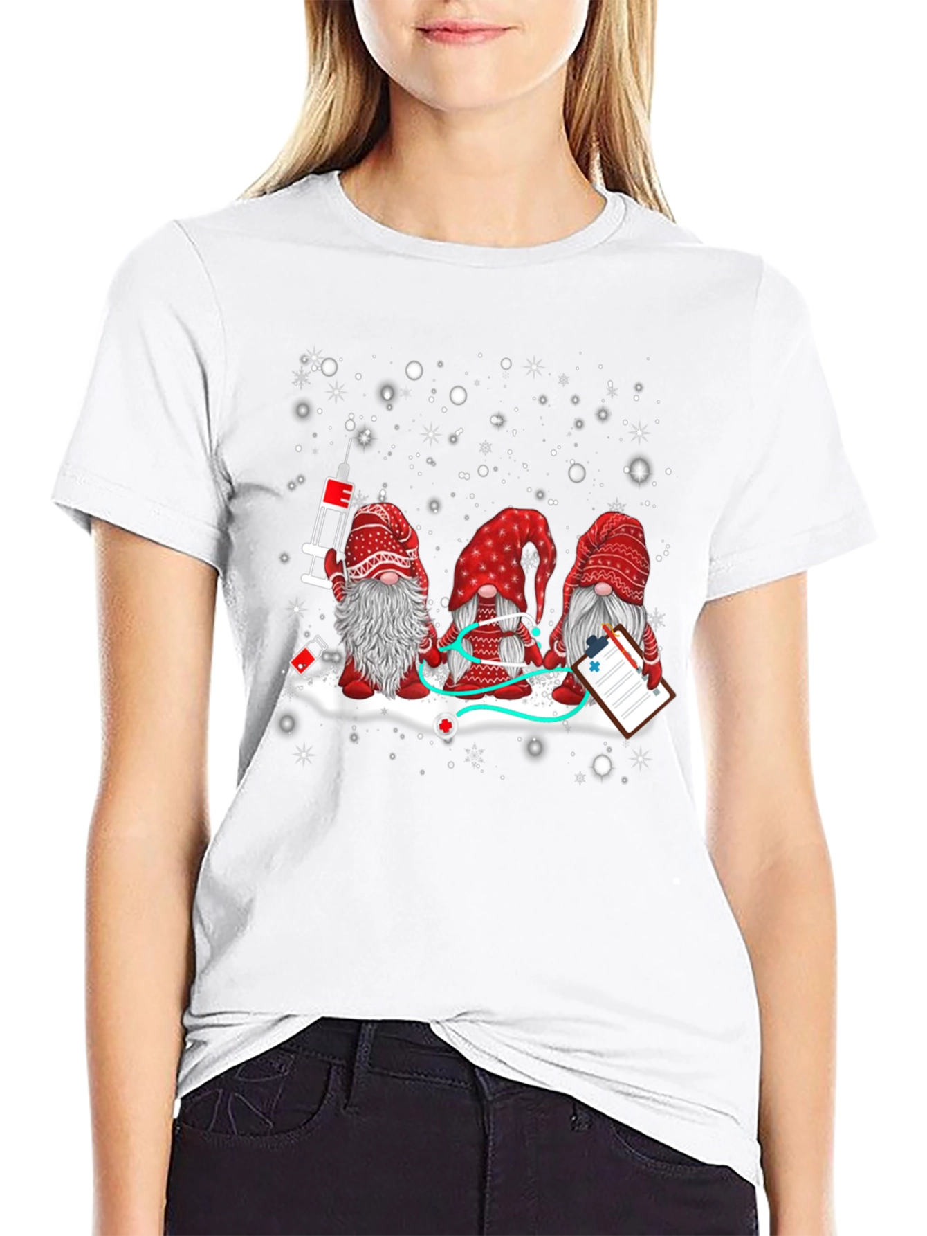 Nurse Gnomes T-Shirt: Holiday Health Hero