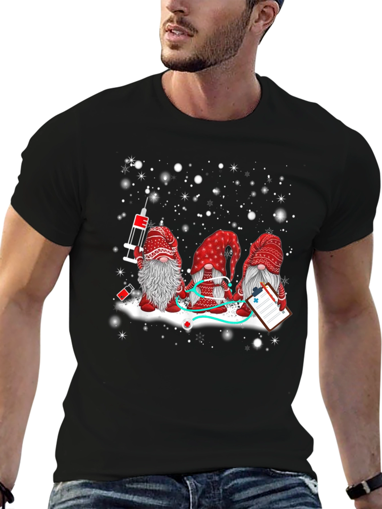 Nurse Gnomes T-Shirt: Holiday Health Hero