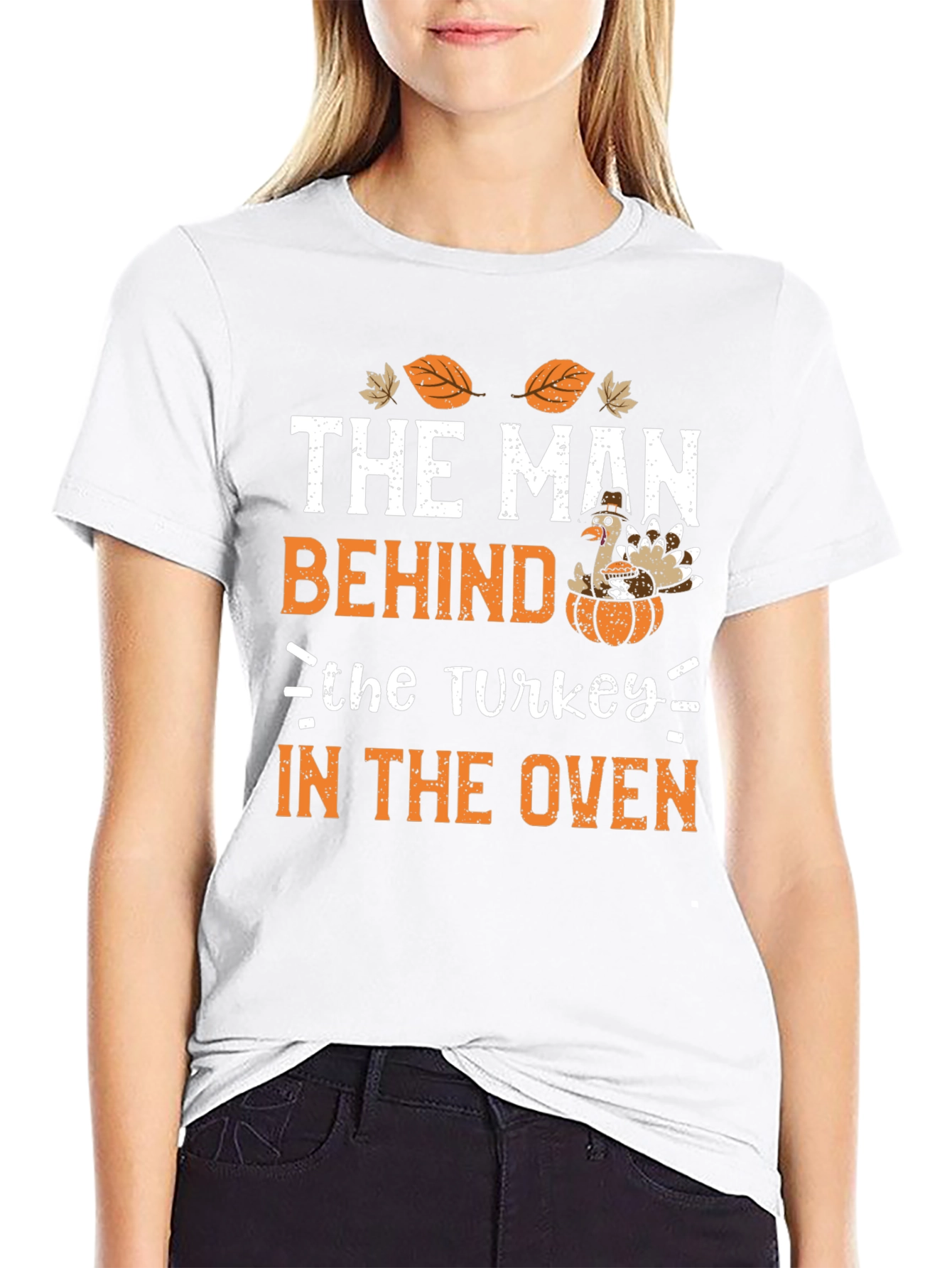 The Man Behind The Turkey T-Shirt Thanksgiving Tee