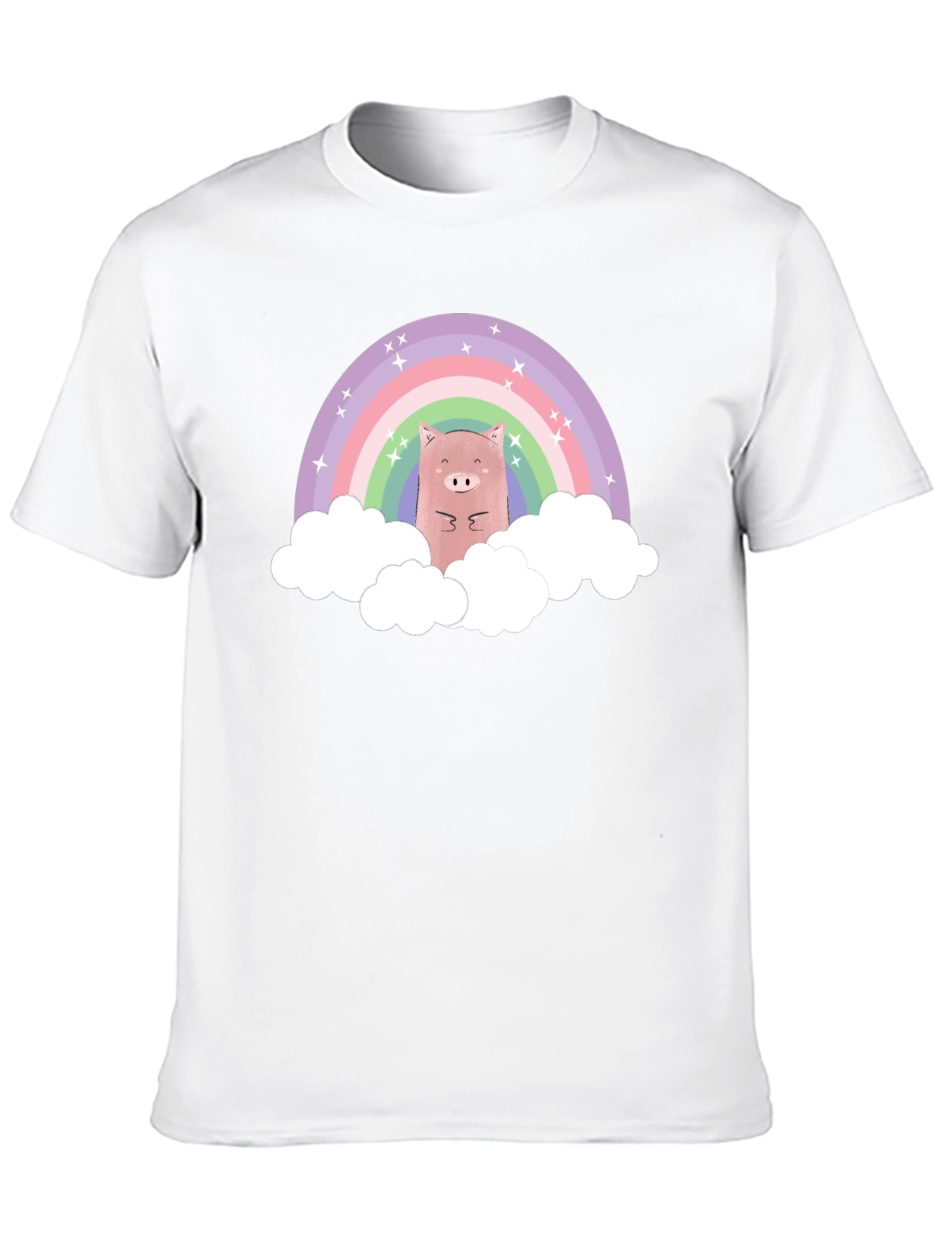 Rainbow Pig T-Shirt - Cute Cartoon Design