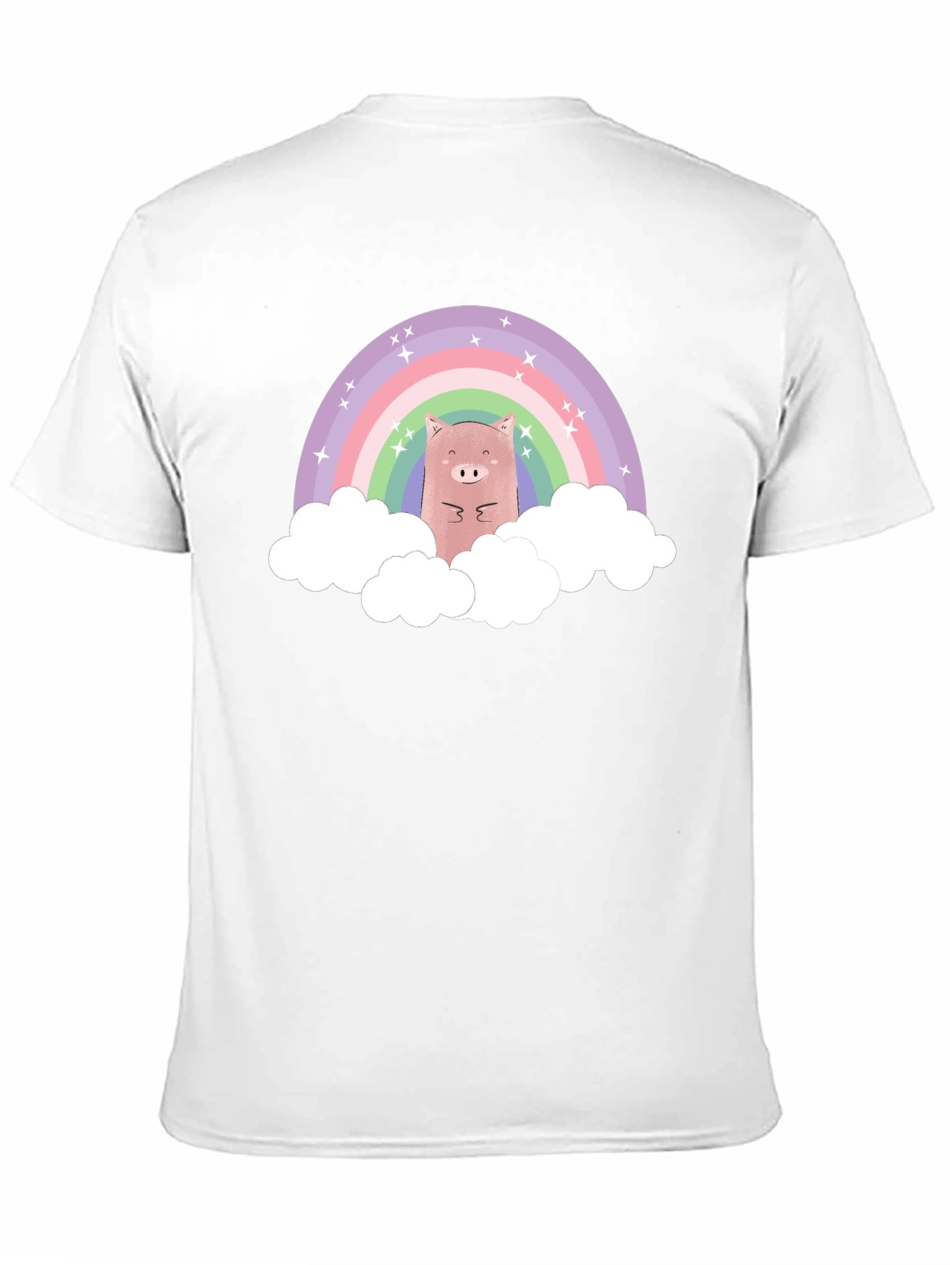 Rainbow Pig T-Shirt - Cute Cartoon Design