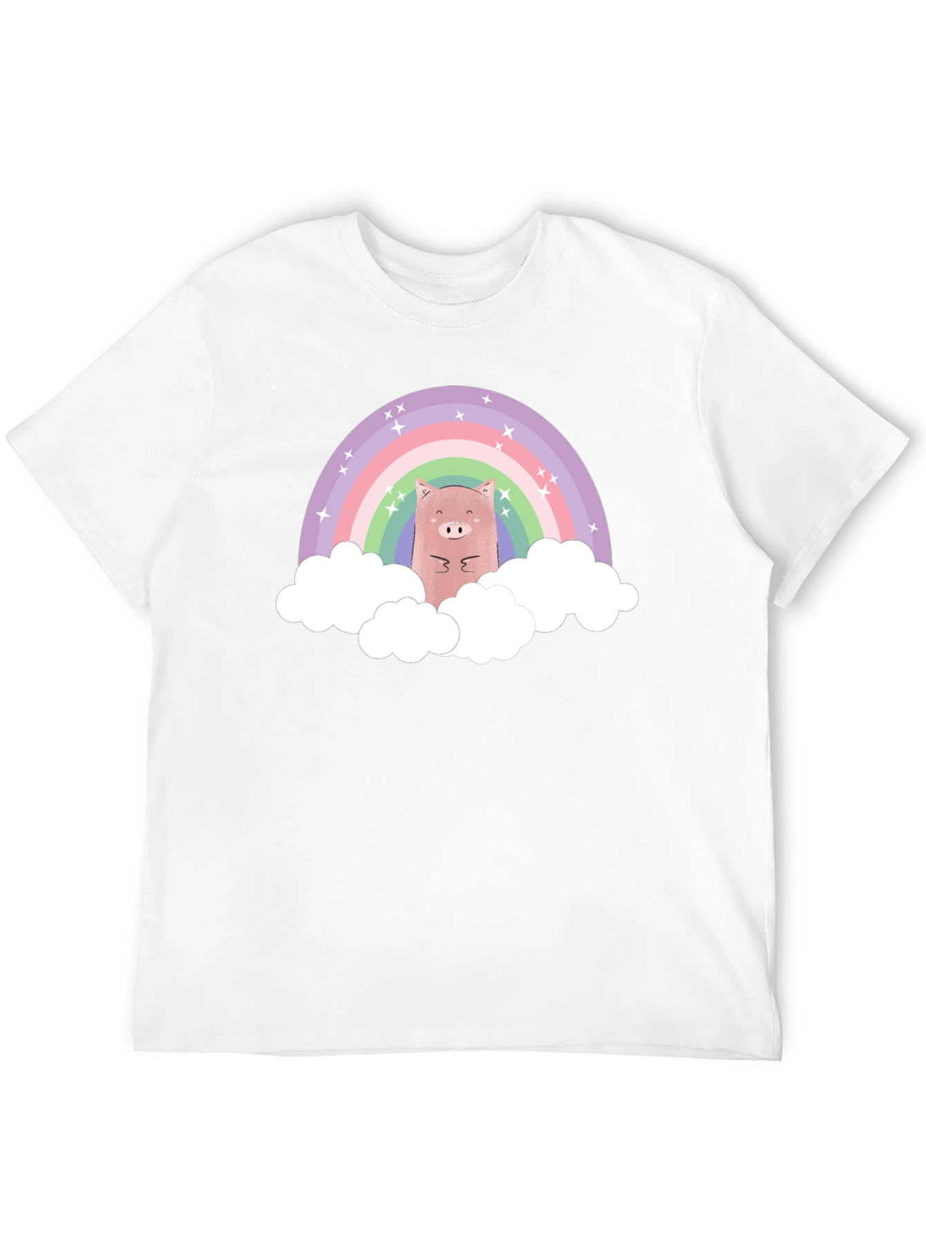 Rainbow Pig T-Shirt - Cute Cartoon Design