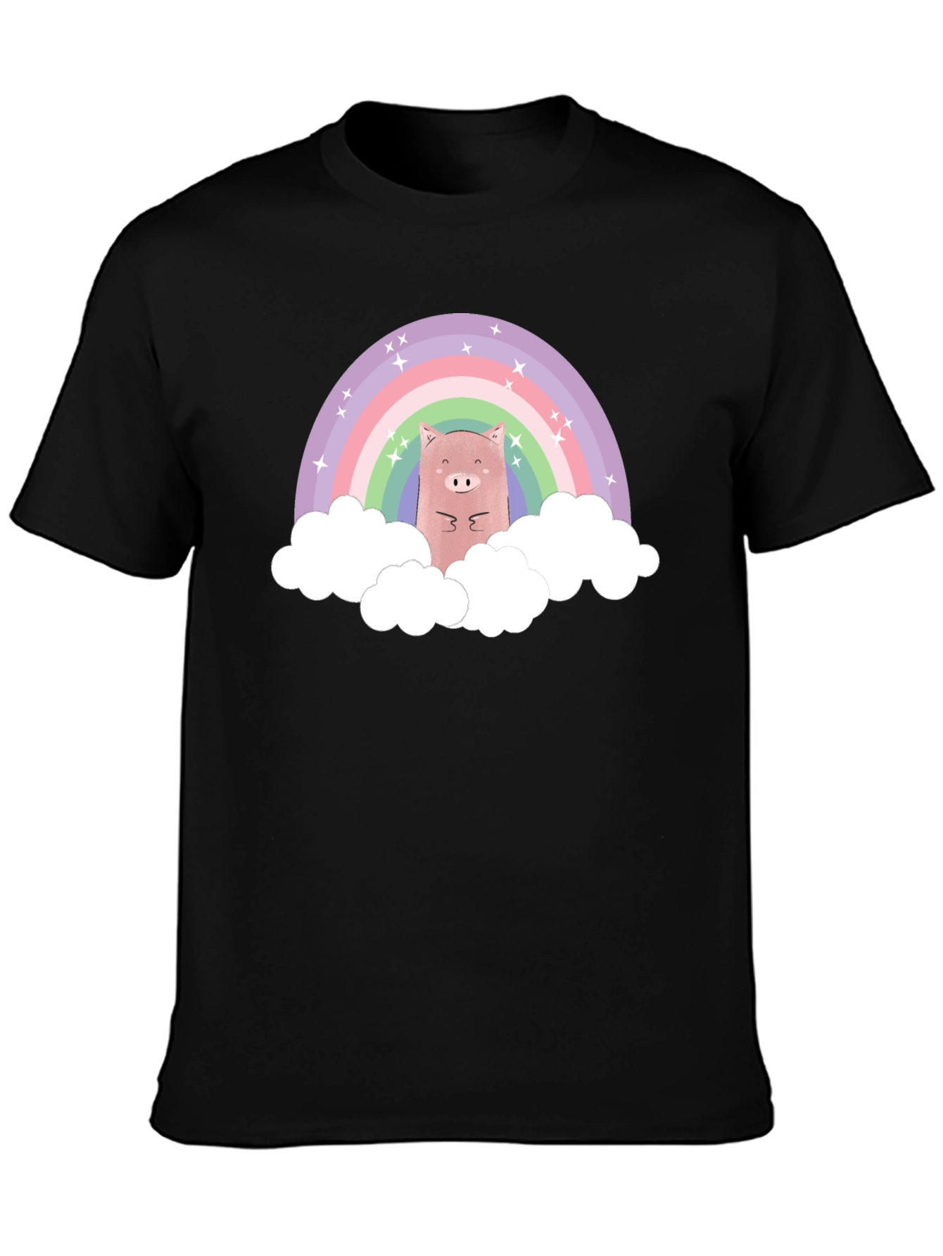 Rainbow Pig T-Shirt - Cute Cartoon Design
