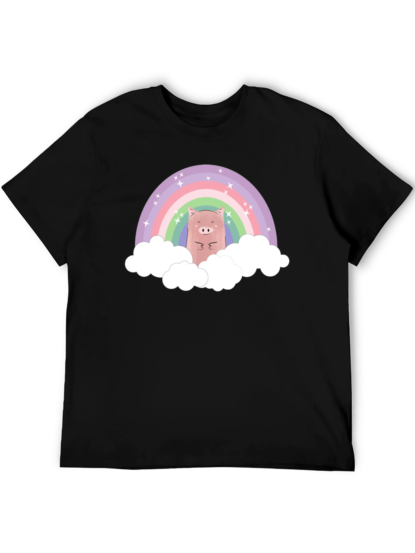 Rainbow Pig T-Shirt - Cute Cartoon Design