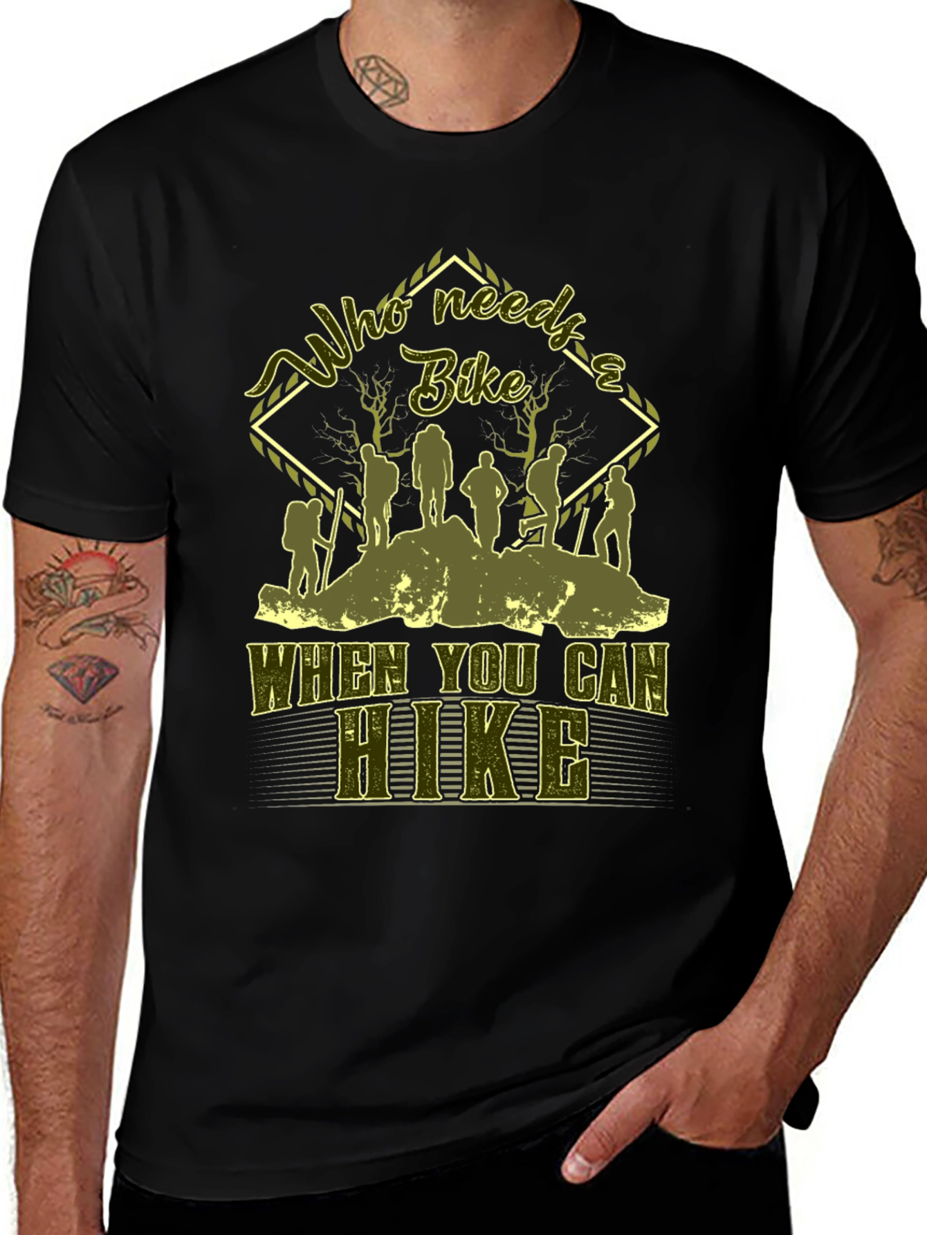 Who Needs a Bike? Hiking Graphic T-Shirt