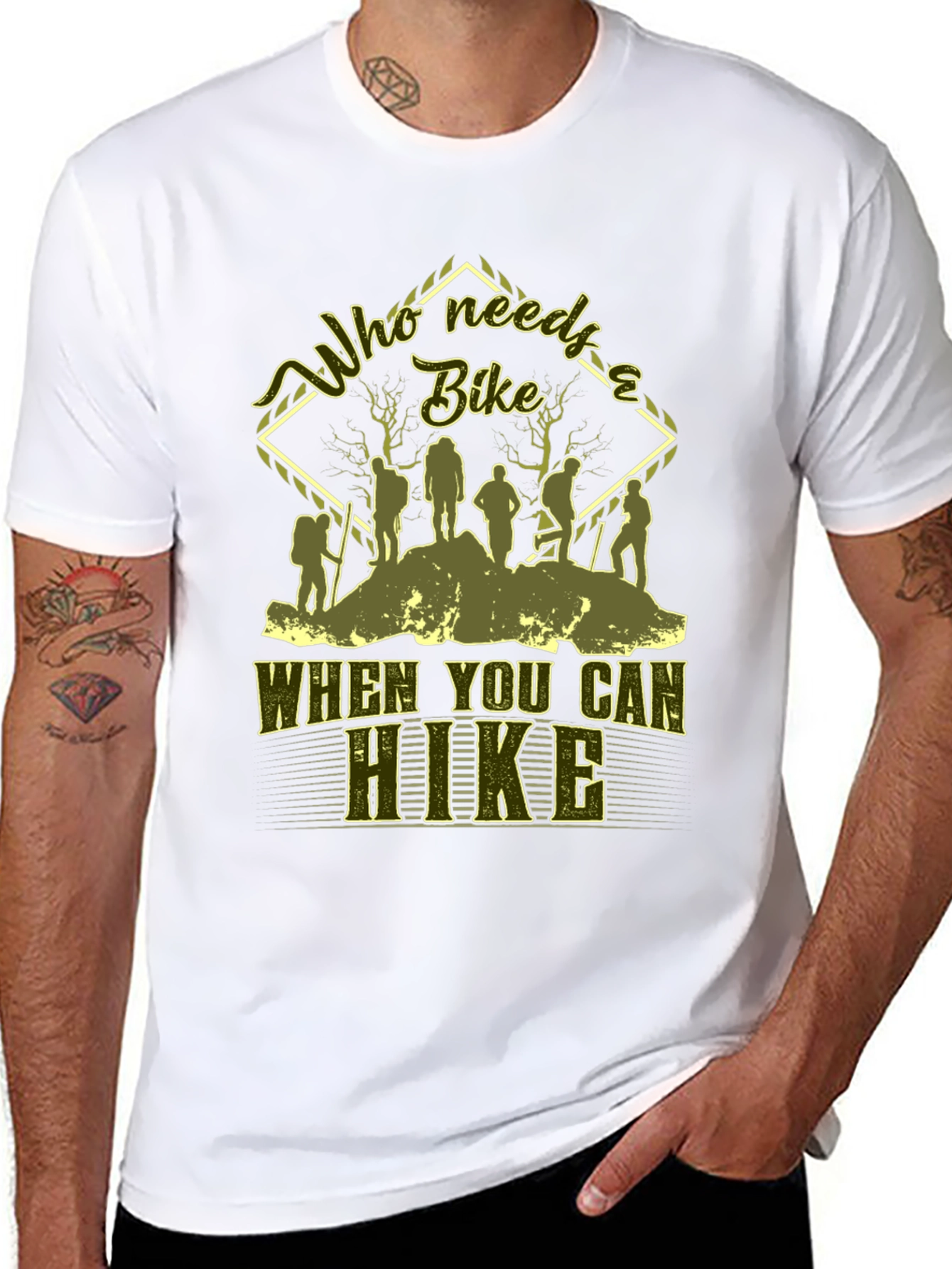 Who Needs a Bike? Hiking Graphic T-Shirt
