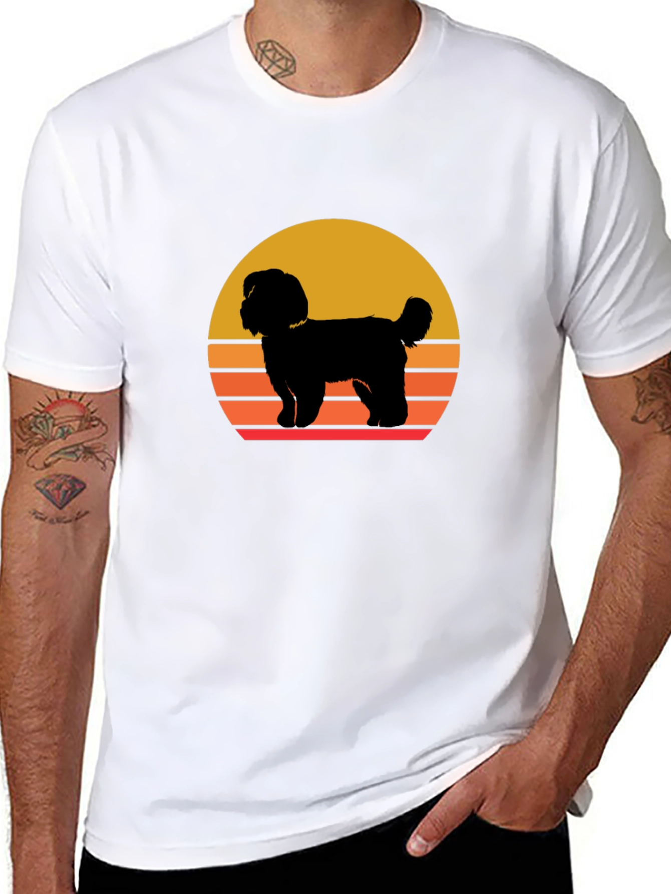Retro Dog Silhouette T-Shirt