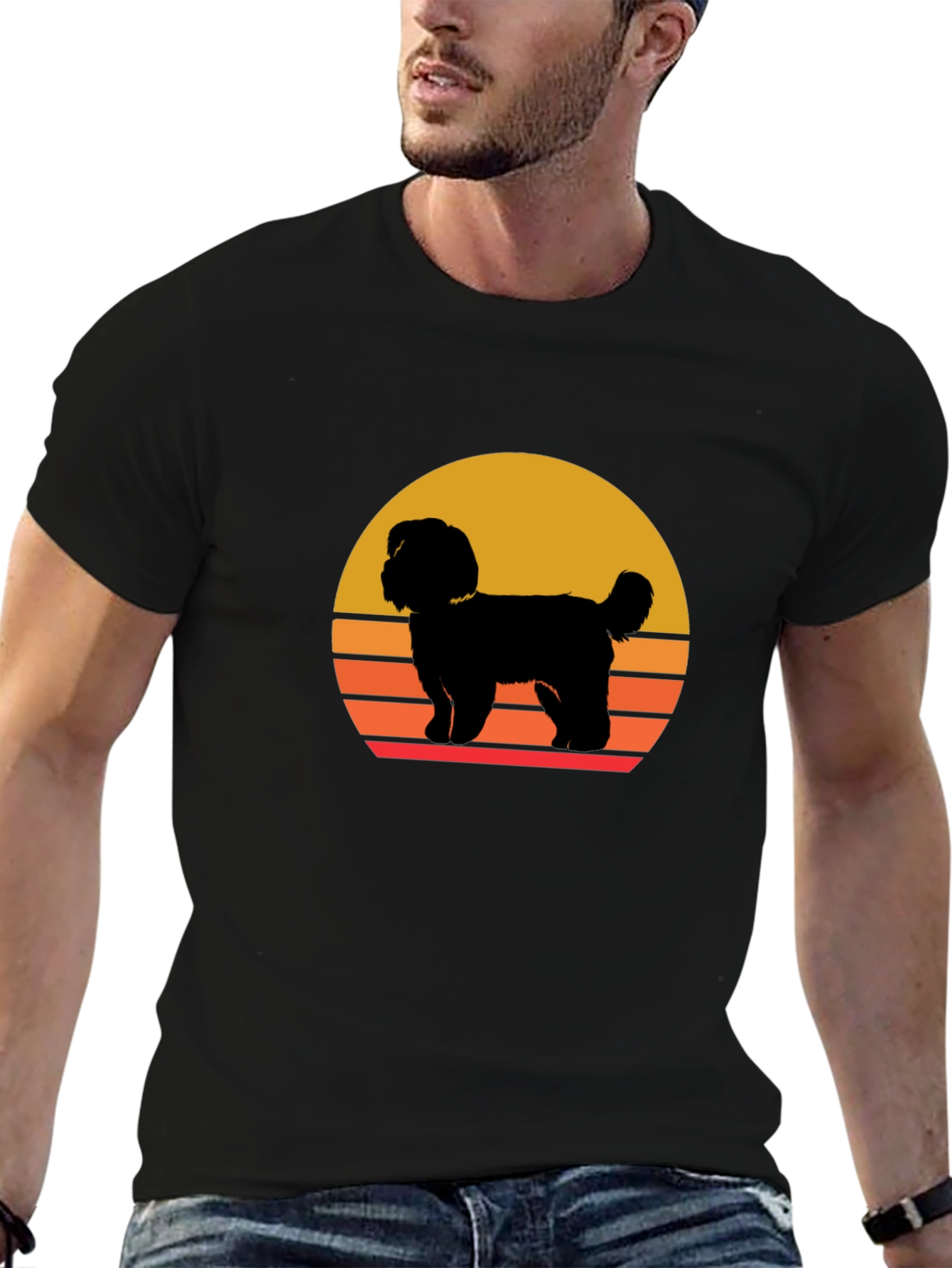 Retro Dog Silhouette T-Shirt