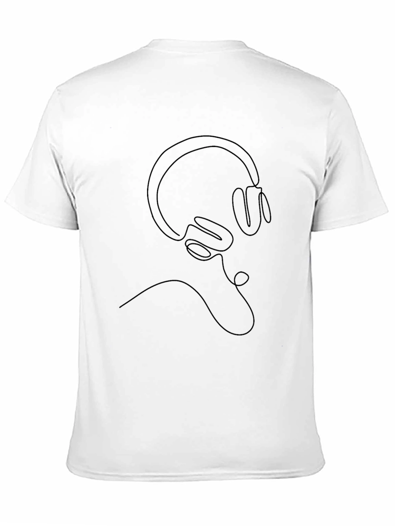 Minimalist Headphone Graphic Tee - Black