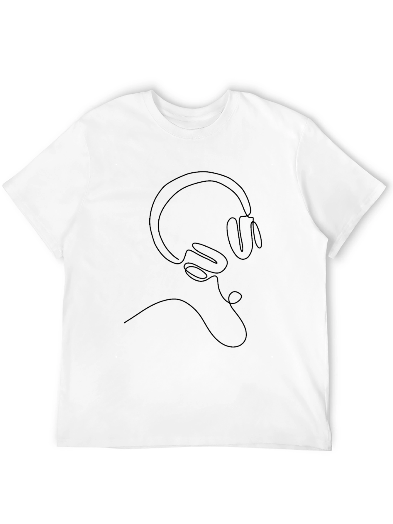 Minimalist Headphone Graphic Tee - Black