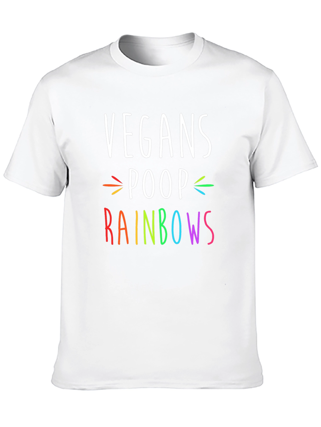 Vegan Rainbow Poop Graphic T-Shirt