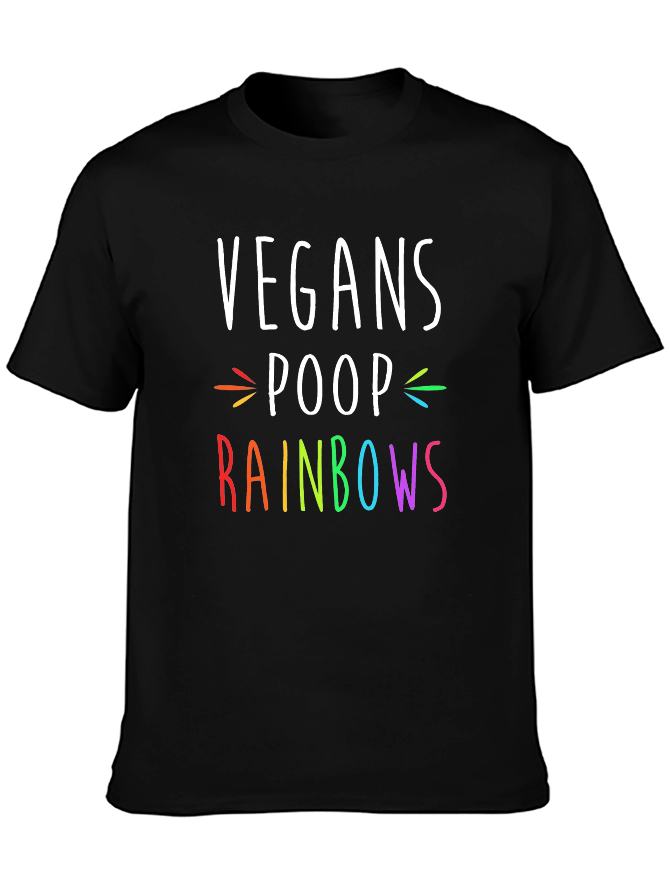 Vegan Rainbow Poop Graphic T-Shirt