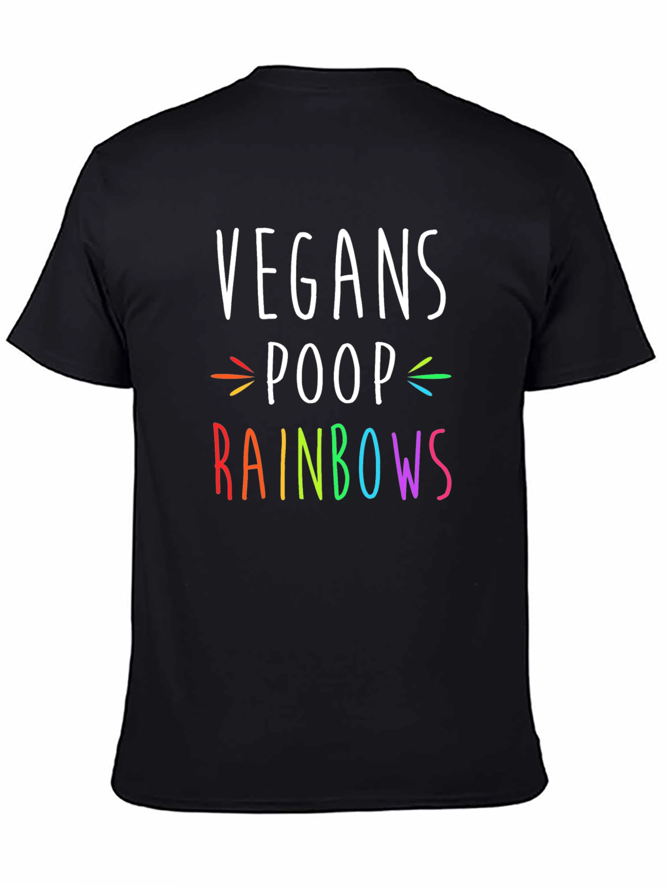 Vegan Rainbow Poop Graphic T-Shirt