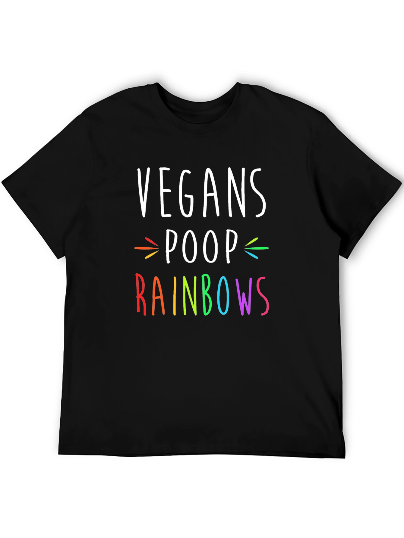 Vegan Rainbow Poop Graphic T-Shirt