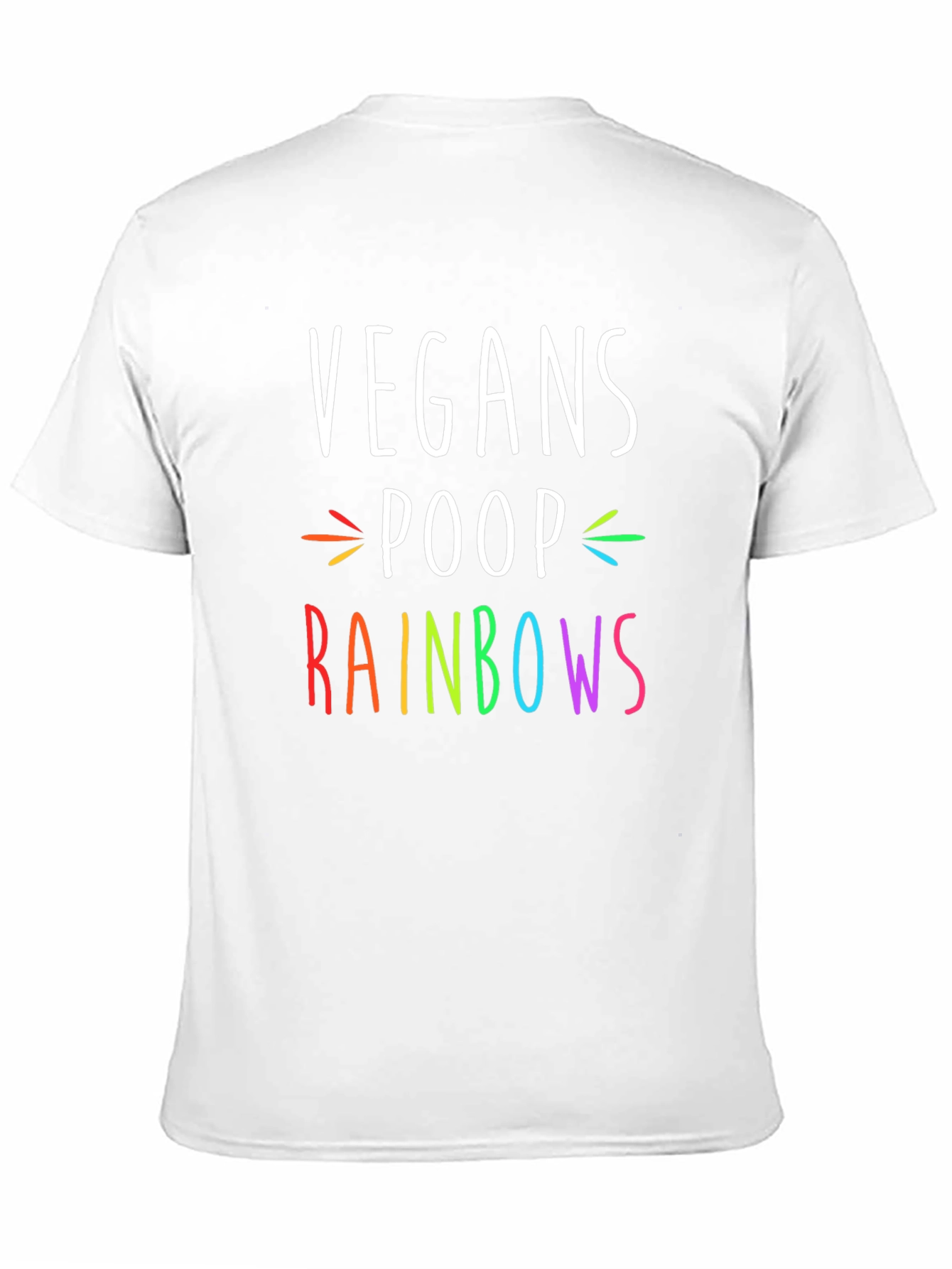 Vegan Rainbow Poop Graphic T-Shirt