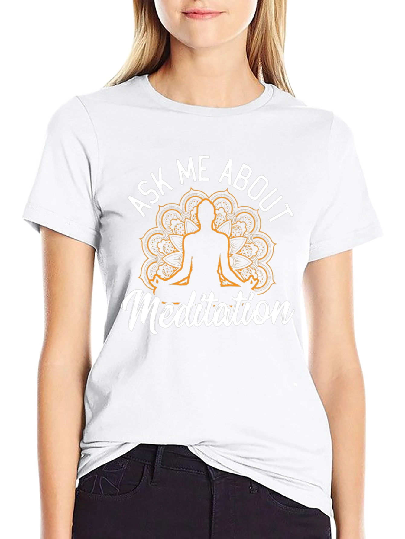 Ask Me About Meditation T-Shirt - Relaxed Fit