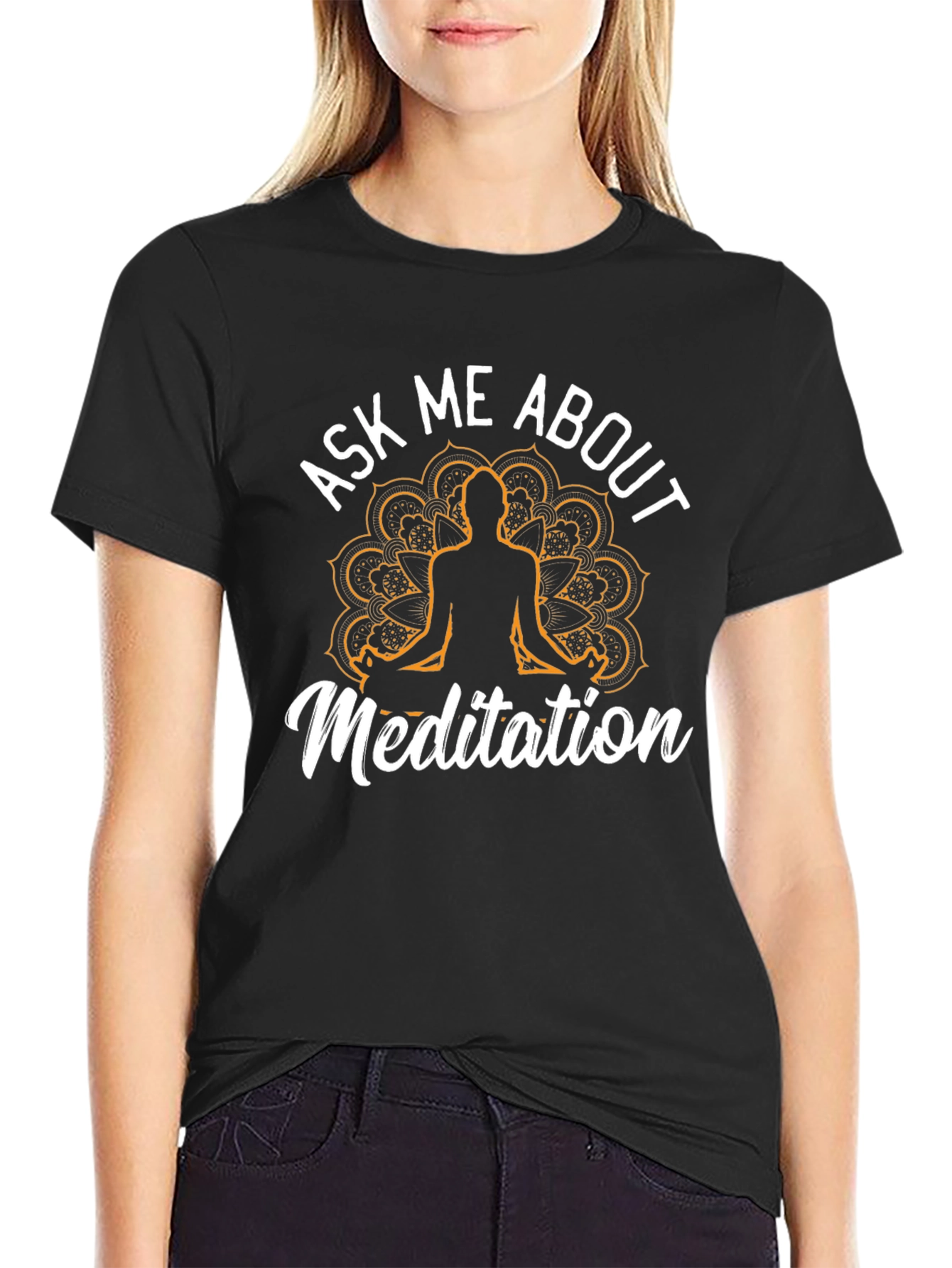 Ask Me About Meditation T-Shirt - Relaxed Fit