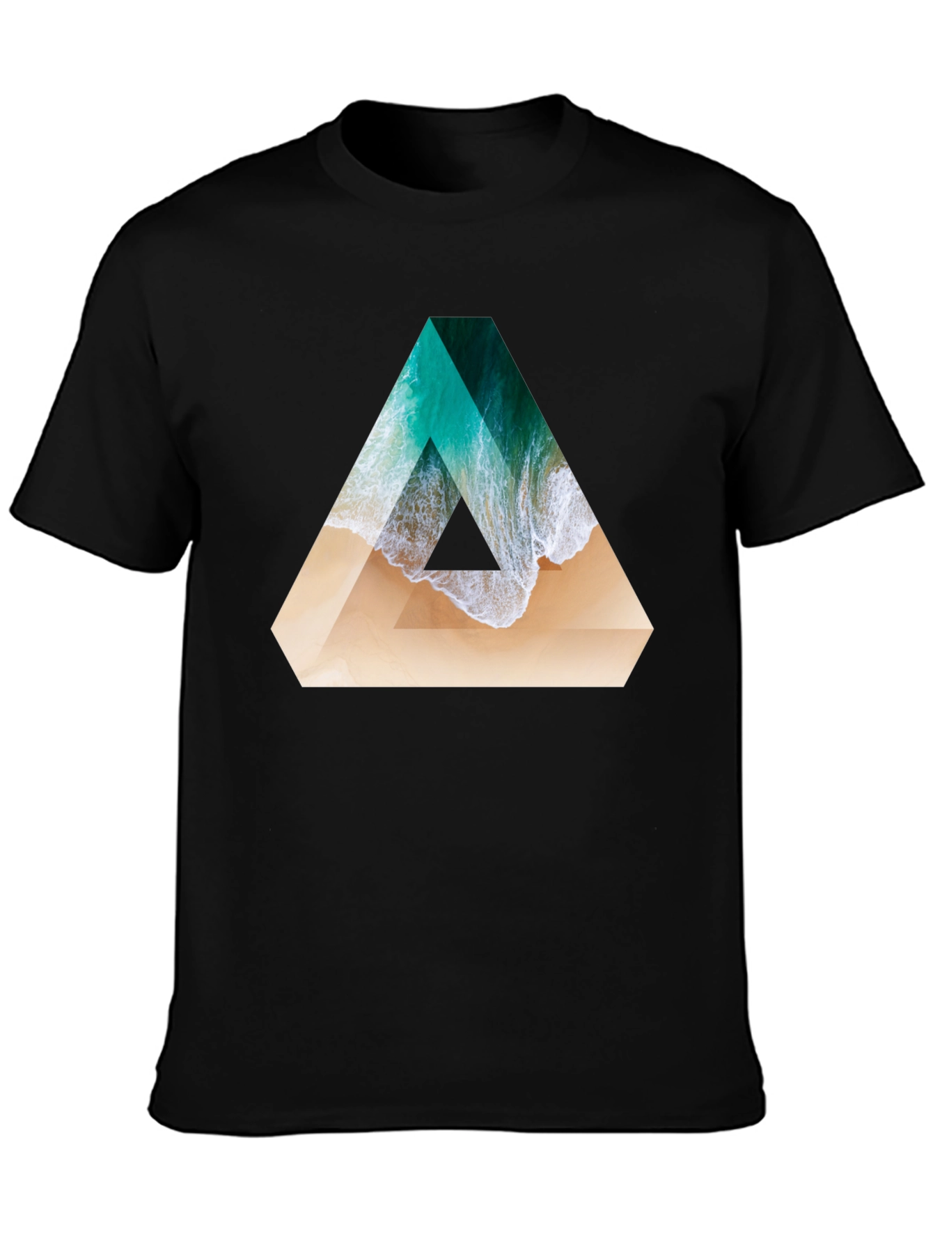 Geometric Beach Wave T-Shirt