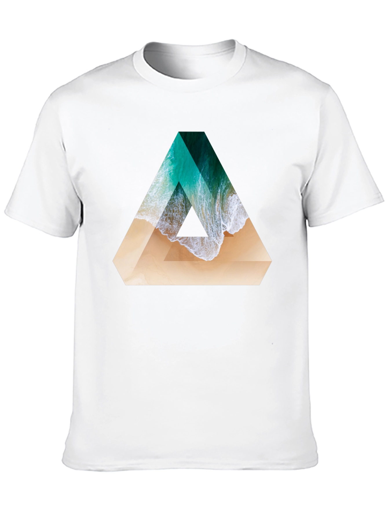 Geometric Beach Wave T-Shirt