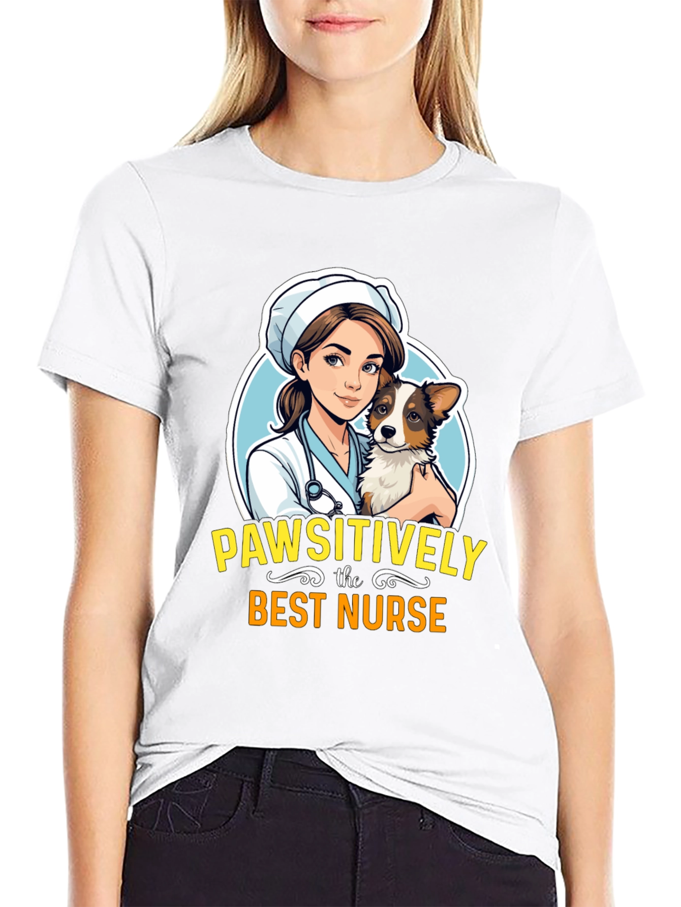 Pawsitively the Best Nurse Graphic Tee