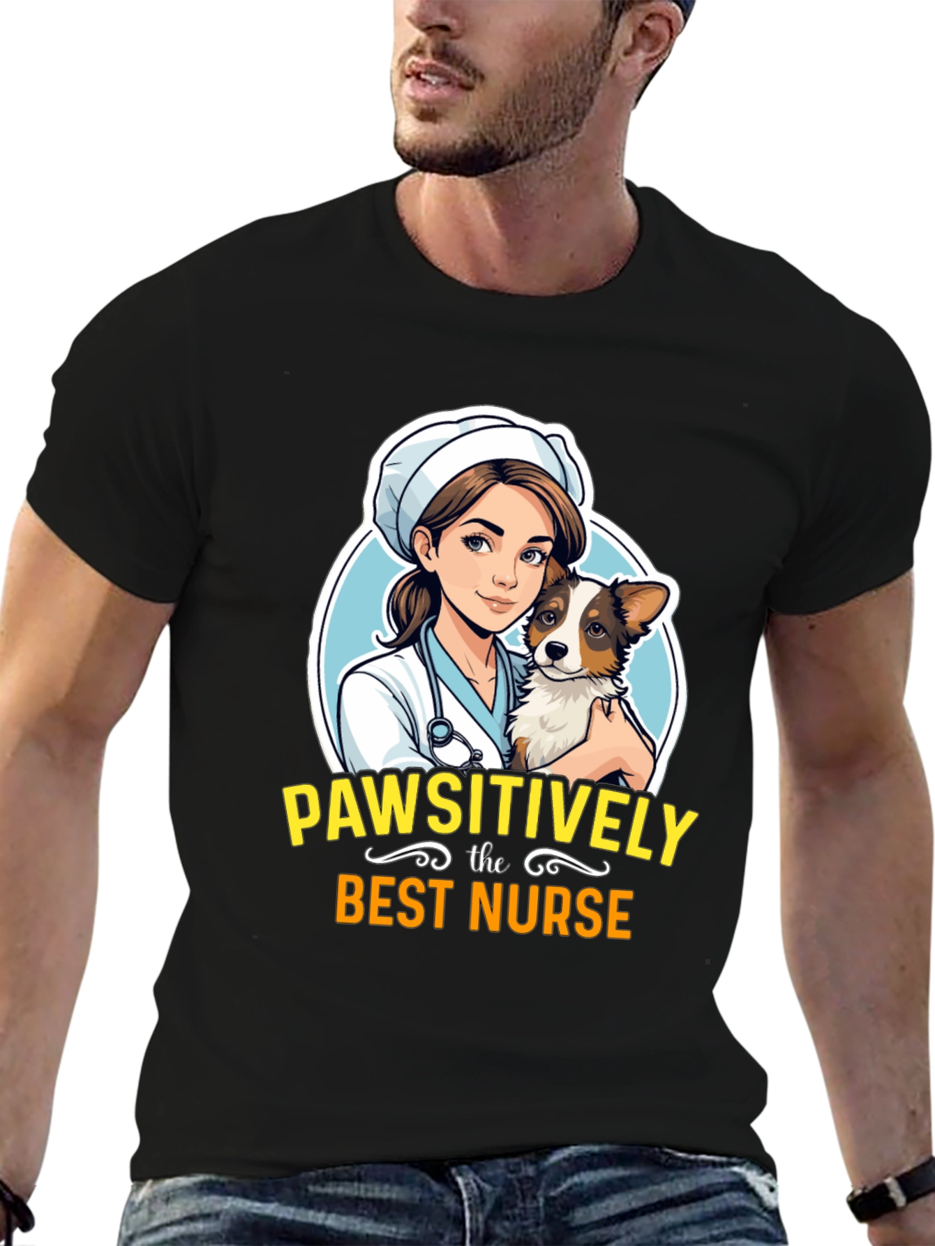 Pawsitively the Best Nurse Graphic Tee