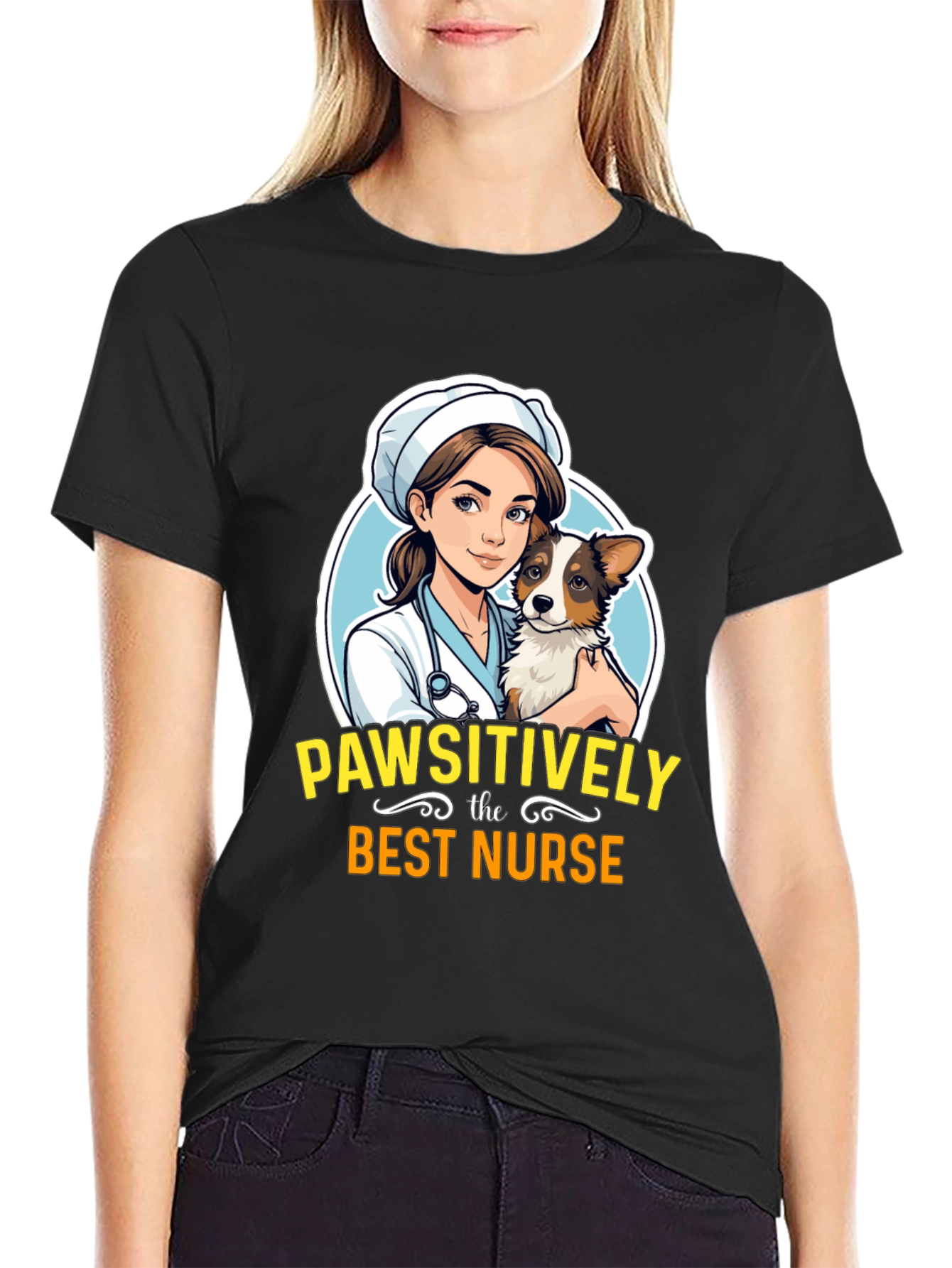 Pawsitively the Best Nurse Graphic Tee