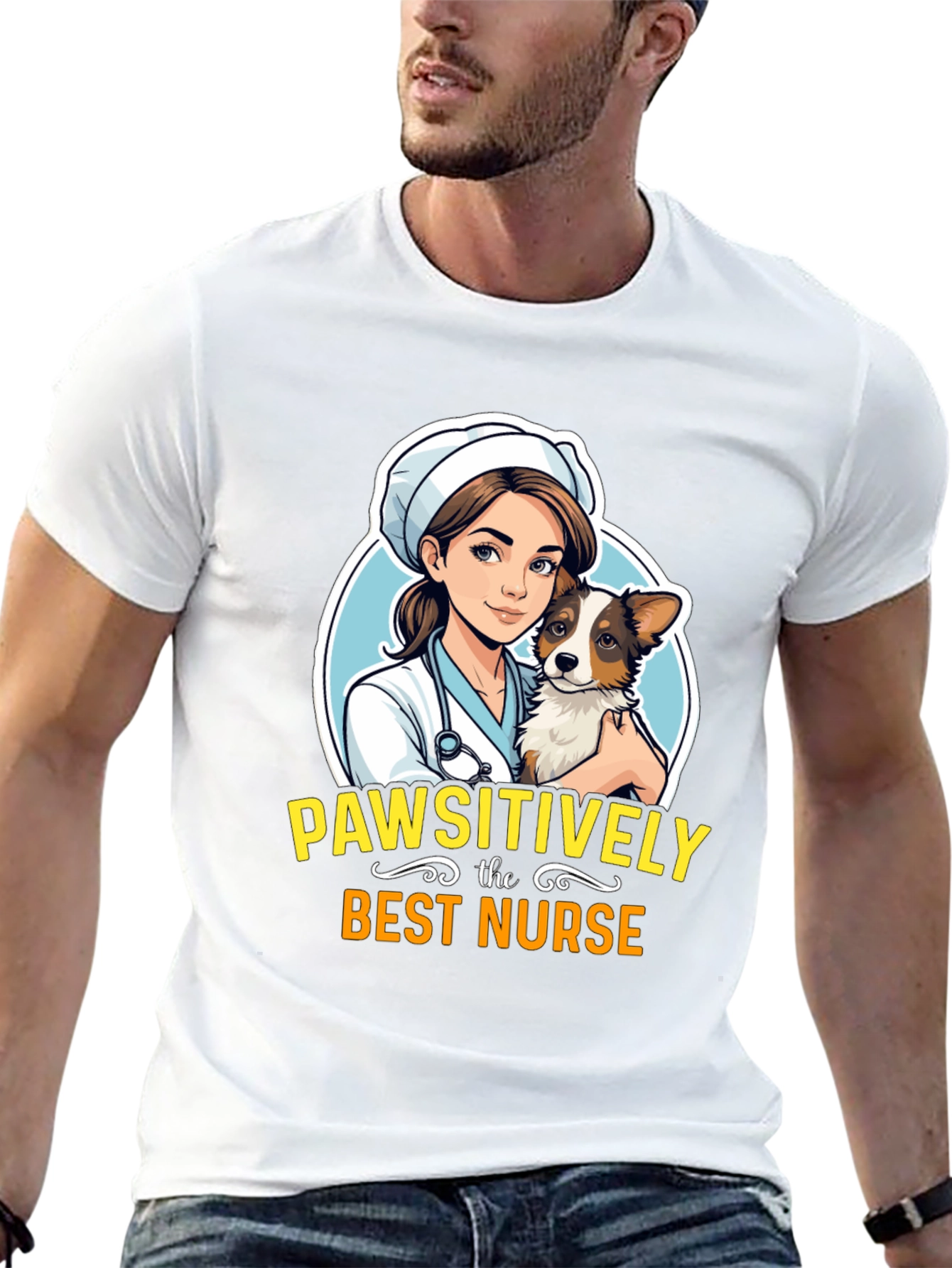 Pawsitively the Best Nurse Graphic Tee
