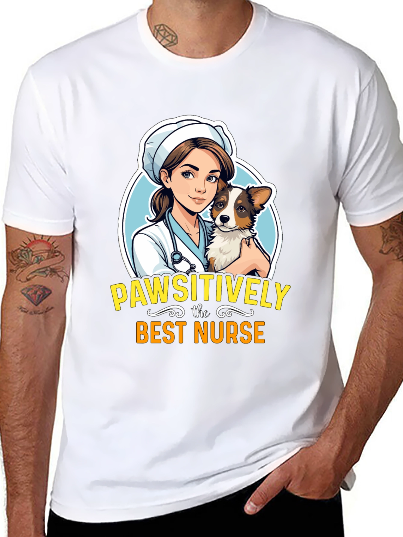 Pawsitively the Best Nurse Graphic Tee