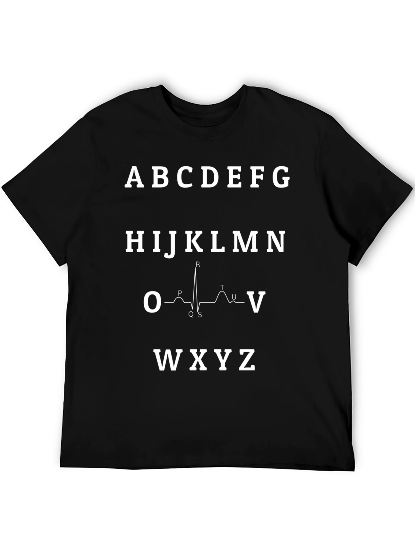 ECG Alphabet T-Shirt - Unique Medical Design