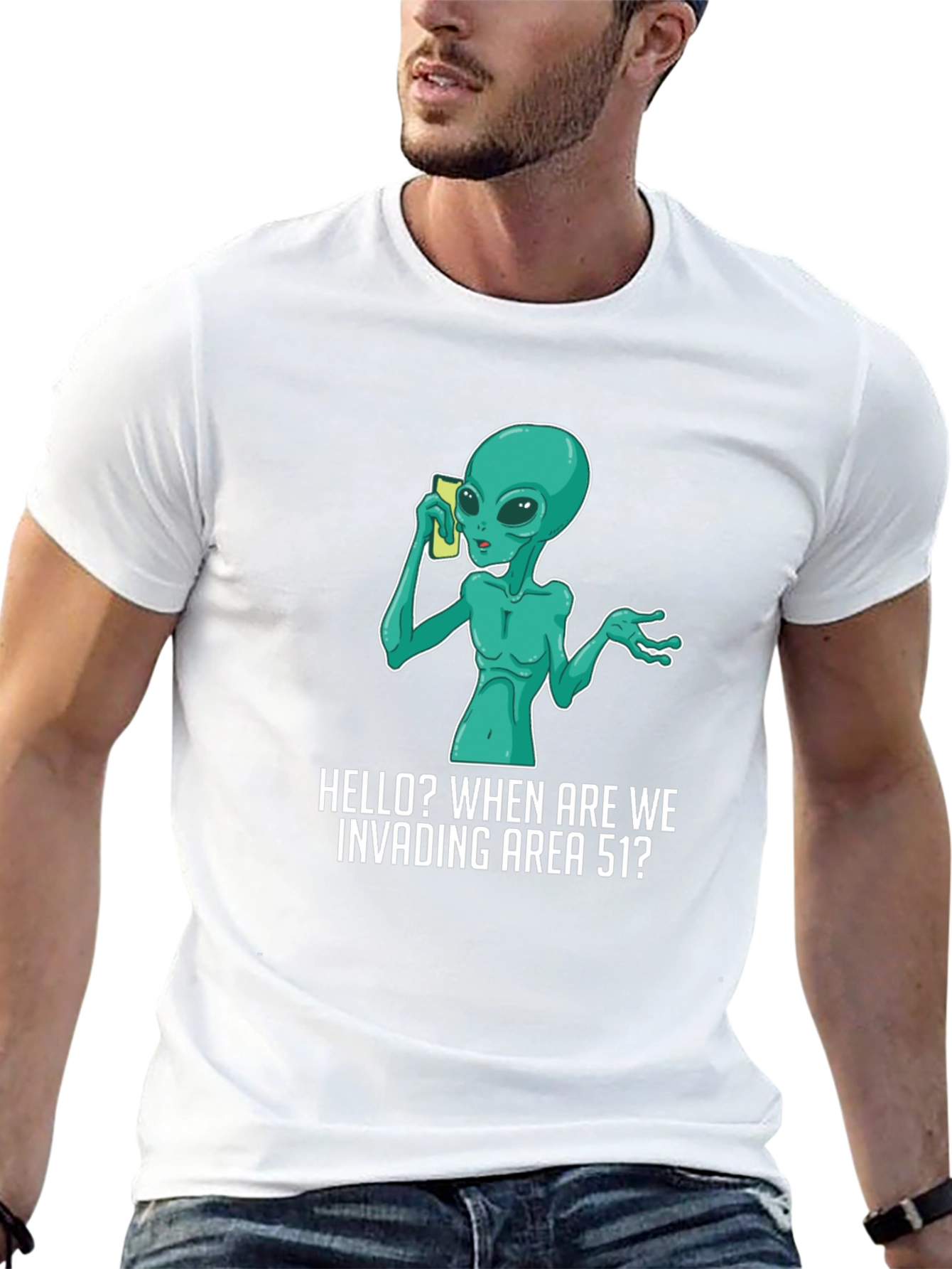Alien Invading Area 51 T-Shirt