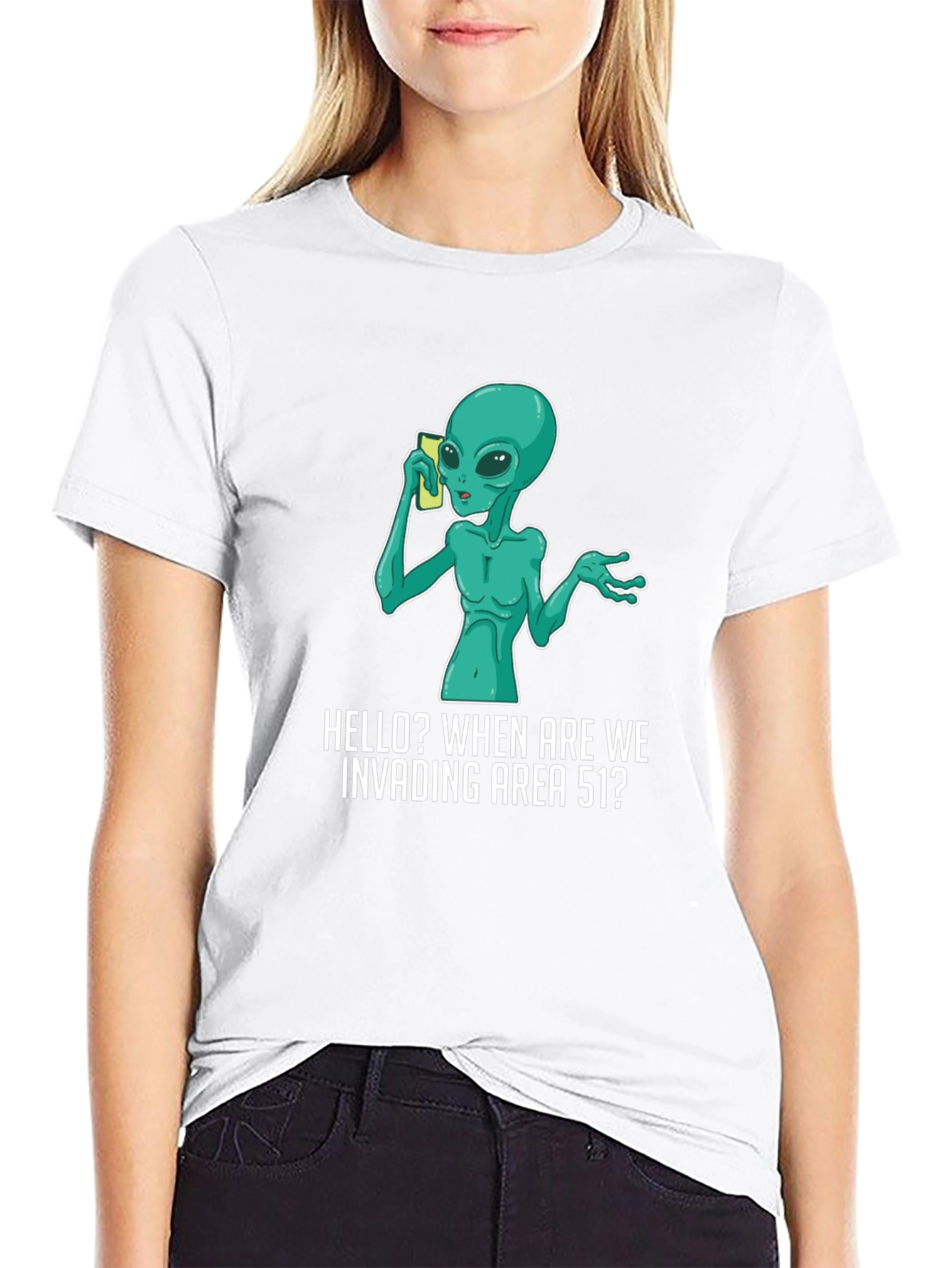 Alien Invading Area 51 T-Shirt
