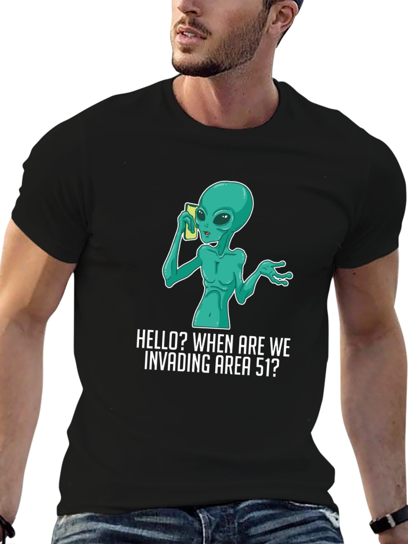 Alien Invading Area 51 T-Shirt