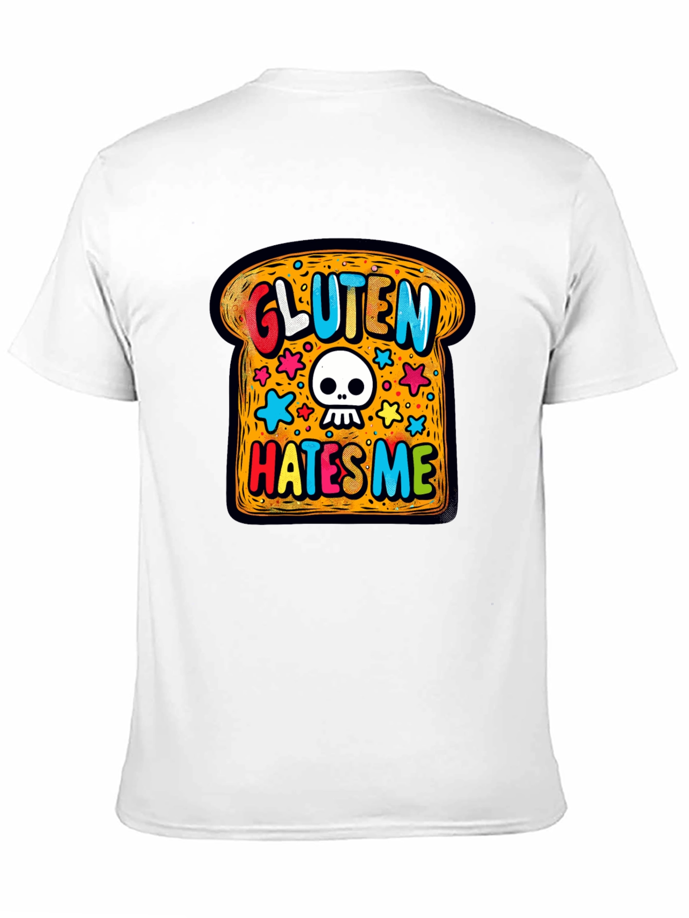 Gluten Hates Me T-Shirt - Novelty Graphic Tee