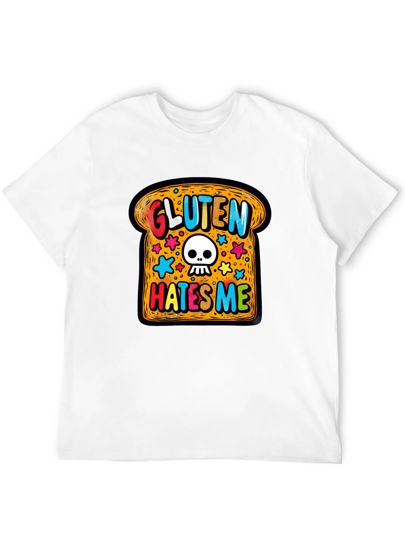 Gluten Hates Me T-Shirt - Novelty Graphic Tee